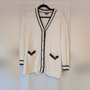 Who What Wear Cream and Black Sweater